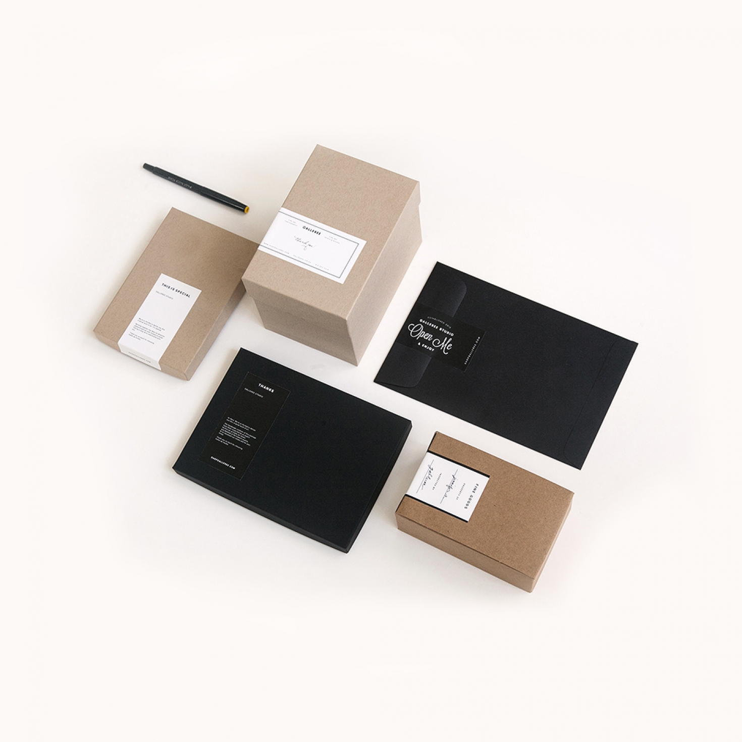 Sticker Packaging Kit: Black & White   - Photography  Marketing, Design Templates for Photographers